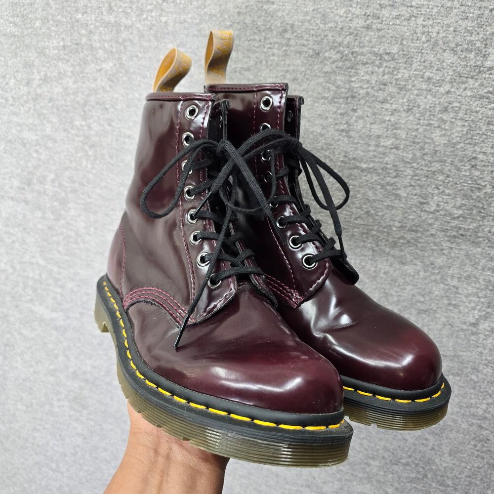 DR MARTENS LACE UP BOOTS CHERRY RED OXFORD, SIZE 38 (7)